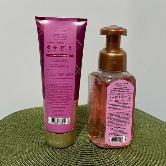 BBW Strawberry Pound Cake Body Cream & Hand Soap NWT - Picture 2 of 2